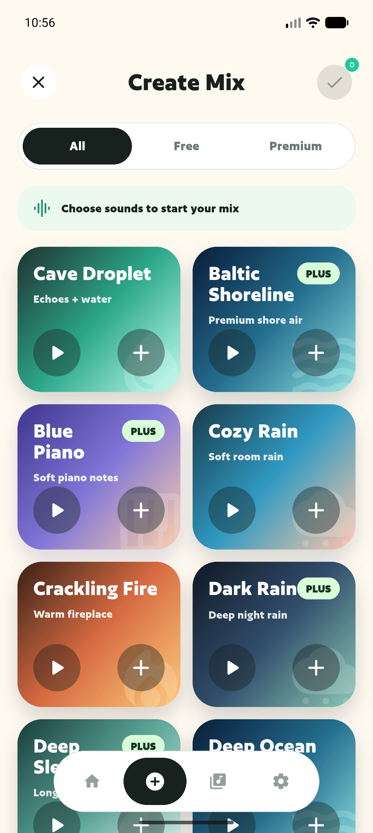 Heiwa create mix screen